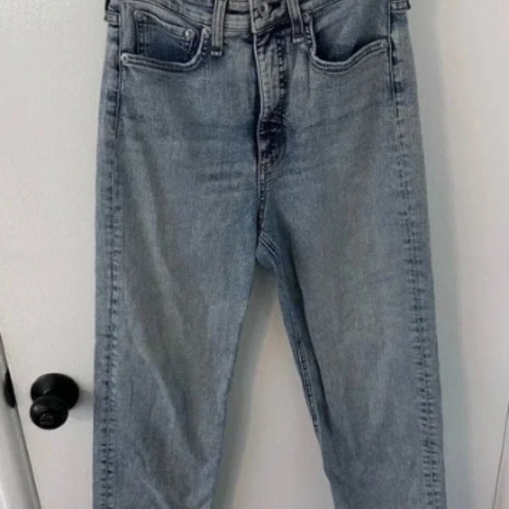 Rag & Bone Super High Rise Ankle Cigarette Light Wash Jeans Size 27